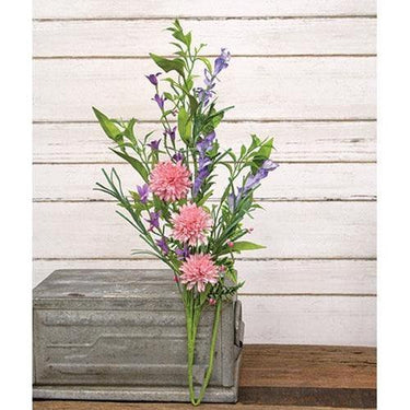Pink Chrysanthemum & Iris Spray - The Fox Decor
